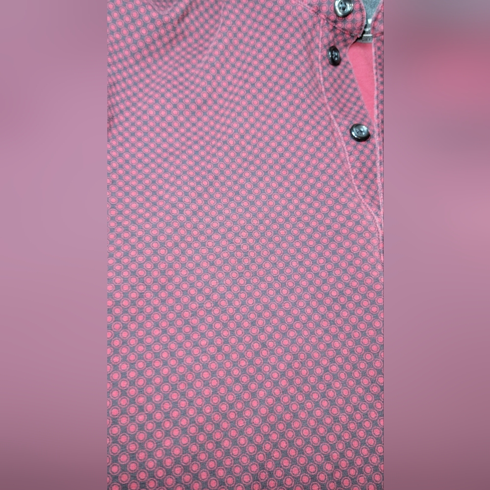 Men's EXPRESS Maroon/ Black Patterned Short-Sleeve Shirt - Picture 7 of 8